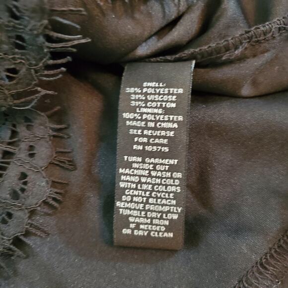 $118 Sharagano Large Black Lace Elbow Sleeve Sheath Dress NWT - Picture 9 of 9